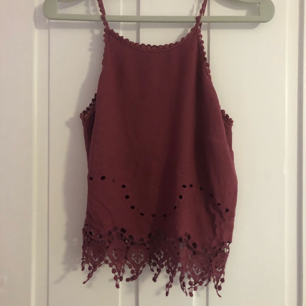 Crochet Trim Tank Top